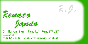 renato jando business card